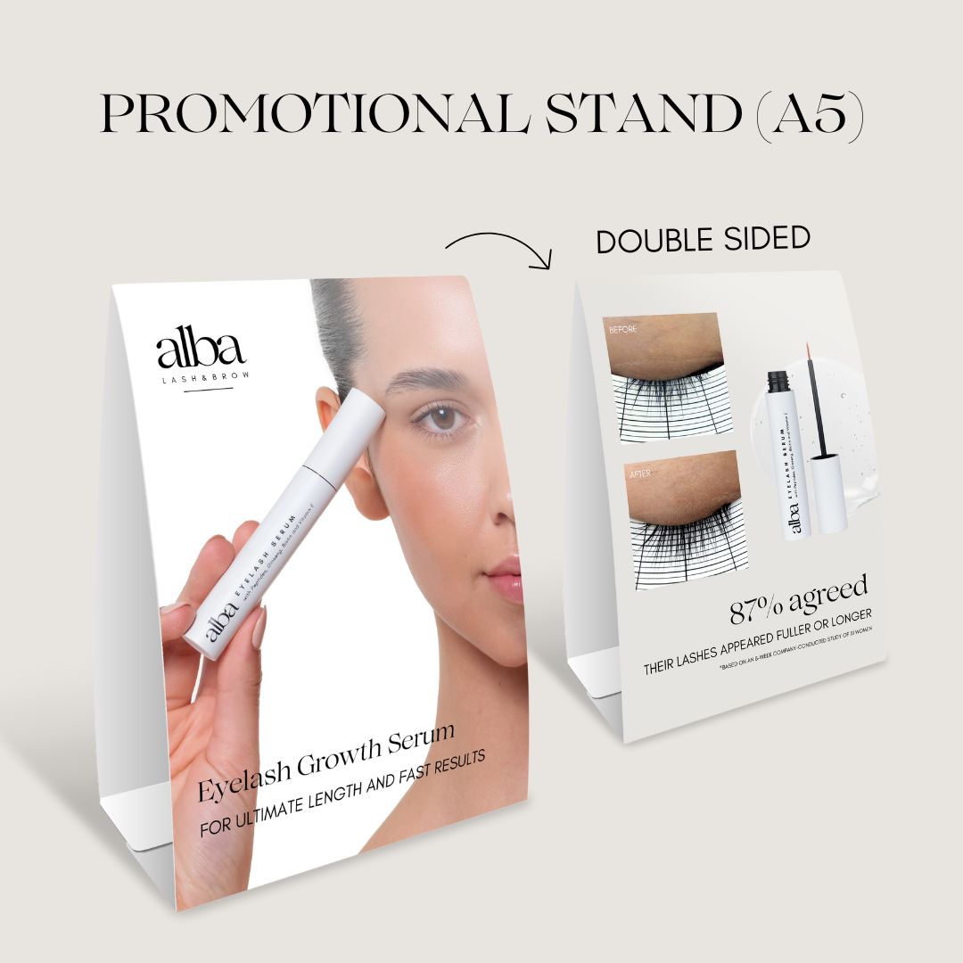 Alba Eyelash Growth Serum Promo Display Stand